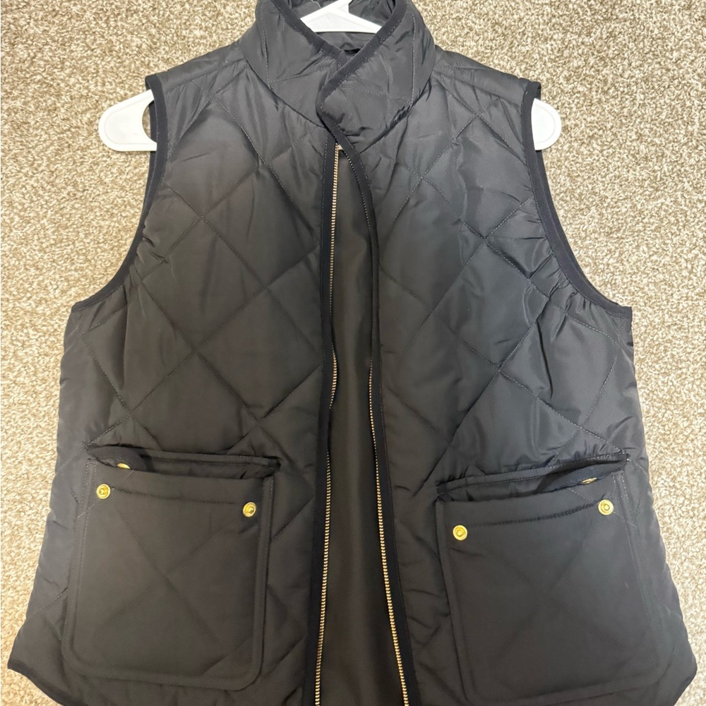 J. Crew Black Quilted Vest! Like New!